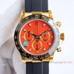 Swiss Copy Rolex Cosmograph Daytona Red Dial Black Oysterflex Watch A7750